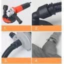 Capa para rebarbadora para aspiração de pó com adaptador removível rotativo a 360° com escova Para lixamento e corte sem pó Betão Pedra 5