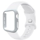 Capa para relógio PC + pulseira de silicone para Apple Watch 38 mm Super conjunto de proteção com capa rígida e pulseira macia 3