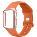 Capa para relógios PC + pulseira de silicone para Apple Watch 40 mm Super conjunto de proteção com capa rígida e pulseira macia 17