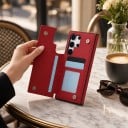 Capa para Samsung Galaxy S24 FE Compartimentos para cartões na aba traseira Padrão acolchoado Material de pele PU Capa com carteira 14