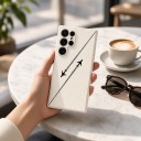 Capa para Samsung Galaxy S25+ Dois aviões a voar um contra o outro Design simples Capa flexível em TPU Capa para viajantes 7