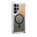 Capa para Samsung Galaxy S25 S com cor mutável Suporte para carregamento magnético Material PC e TPU Cantos reforçados Capa protetora 5