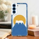 Capa para Samsung Galaxy S26 com motivo de gato Capa plástica para telemóvel Estojo protetor para telefone Com moldura à volta da câmara 17