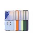 Capa para Samsung Galaxy Z Flip 4 Capa à prova de choque com anel para o dedo Capa plástica de duas partes Proteção para telefone 21