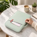 Capa para tablet e portátil de 10,8 a 11 polegadas com pega e bolso frontal 30 x 23 x 3 cm Bolsa acolchoada com fecho para iPad 9