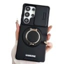 Capa protetora com suporte Samsung Galaxy A05 Magnética e resistente Cobertura deslizante da câmara Anel na parte de trás Para carregamento 7
