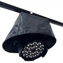 Capa protetora contra a chuva 44 x 42 x 26 cm para luz PAR com passagem para gancho e fundo aberto preto para luzes de palco na rampa 2