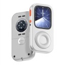 Capa protetora para Apple Watch em design retro com roda, 44 mm, liga de alumínio, prateada, como leitor de música portátil 1