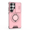 Capa protetora para Samsung Galaxy S25 FE com tampa deslizante para a câmara Suporte circular Suporte para carregamento magnético 18