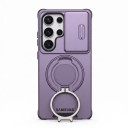 Capa protetora para Samsung Galaxy S25 FE com tampa deslizante para a câmara Suporte circular Suporte para carregamento magnético 14