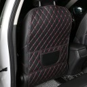 Capa protetora traseira de banco de carro 75,7×43,7 cm com bolsos impermeável protetor contra sujidade e manchas organizador preto 2