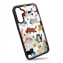 Capa transparente para Samsung Galaxy A15 Resistente Motivo de gatinhos com novelos coloridos Bordas pretas Proteção da câmara Capa de telemóvel 2