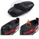 Capa universal para assento de motocicleta à prova de água preta em PU couro contra riscos Proteção do assento de scooter moto 2