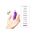 Capa vibratória curvada para o dedo em forma de língua com relevos, 10 modos de vibração, laço para o dedo e ovo vibratório, 8,5 cm, embalagem discreta 2