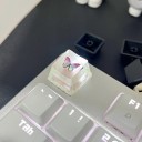 Capac de tastă cu model de fluture decorativ OEM din rășină transparentă artisan keycap pentru tastatură mecanică setup de jocuri 3