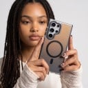 Capac posterior pentru Samsung Galaxy S25 Ultra Încărcare wireless fără a scoate TPU și policarbonat Margină de protecție pentru cameră Husa 6