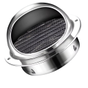 Capac rotund pentru ventilator 150 mm 19x5x14,5 cm Oțel inoxidabil Grilaj de ventilație rezistent la apă Orificiu de evacuare montat pe perete Etanșare împotriva umidității 1
