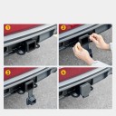 Capac universal din cauciuc pentru bila de remorcare de 2 inci, potrivit pentru SUV-uri, pickup-uri și autoturisme, fără a fi nevoie de asamblare 4