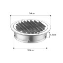 Capac ventilator 100 mm 14x4,4x9,8 cm Oțel inoxidabil Grilă de ventilație rezistentă la apă Orificiu de aerisire pentru montaj pe perete Etanșare împotriva intemperiilor 3