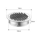 Capac ventilator 100 mm 14x4,4x9,8 cm Oțel inoxidabil Grilă de ventilație rezistentă la apă Orificiu de aerisire pentru montaj pe perete Etanșare 3