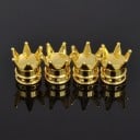 Capace pentru ventil în formă de coroană Capace decorative pentru ventilul anvelopelor Vârfuri terminate cu bile Plastic și metal Diametru 5