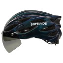 Capacete de ciclismo leve com óculos magnéticos removíveis Aberturas de ventilação Unisex tamanho 54–61 cm Capacete de proteção para bicicleta 6