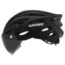 Capacete de ciclismo leve com óculos magnéticos removíveis Aberturas de ventilação Unisex tamanho 54–61 cm Capacete de proteção 1