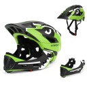Capacete de rosto inteiro removível para crianças Capacete de segurança desportivo para ciclismo Skateboarding Patinagem 52–56 cm PC+EPS 6