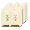 Capas protetoras para cartões e documentos contra a leitura RFID Capas metálicas com recorte para fácil retirada do cartão 12