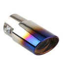 Capăt de țeavă de eșapament 14,5 cm Drept Inlet 6,3 cm Outlet 7,8 cm Capac metalic universal din oțel inoxidabil pentru mașini cu prindere 6