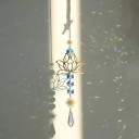 Capcană de soare suspendată 43 cm cu cristale și floare de lotus, reflexie curcubeu, decorațiune pentru fereastră, stil meditativ Feng Shui 3