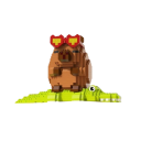 Capibara con coccodrillo 15,6 x 8 x 9,6 cm Micro costruzione di animali Modello di mattoncini per bambini e adulti Divertimento creativo e regalo originale 2