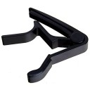 Capo voor gitaar met één hand Zwarte capo voor akoestische en elektrische gitaar Eenvoudig te bevestigen Snelle stemmingsverandering Muziekaccessoires 2