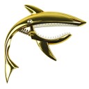 Capodastre de guitare en forme de requin 11x10,8 cm Alliage de zinc Galvanoplastie Couleurs neutres avec sac de rangement pour guitare 3
