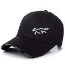 Cappellino da donna con silhouette di volpe ricamata Cappellino da baseball in cotone con fascia e fibbia sul retro Per circonferenza 2