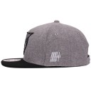 Cappellino da uomo snapback con ricamo di testa di animale geometrica Visiera piatta Tessuto di cotone melangiato Circonferenza della testa 5