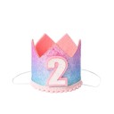 Cappellino di compleanno con numero 2