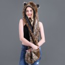 Cappello da donna a forma di animale con orecchie e lunghe punte Zampe alle estremità come tasche per le mani Pelliccia sintetica Universale 9
