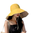 Cappello da sole da donna UPF 50+ 55-60 cm Visiera larga Cappello da spiaggia estivo Protezione UV Leggero e traspirante 4