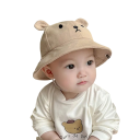 Cappello di cotone per bambini con orecchie di orsetto Circonferenza testa 45–48 cm Cappello per neonati 3–18 mesi Cappello estivo 1