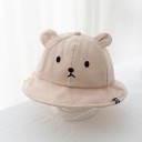 Cappello di cotone per bambini con orecchie di orsetto Circonferenza testa 45–48 cm Cappello per neonati 3–18 mesi Cappello estivo 5