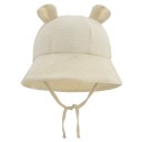 Cappello di cotone per bambini con orecchie e lacci Circonferenza testa 35–39 cm Visiera 27 cm Profondità 11 cm Cappello per neonati 3–12 8