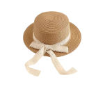 Cappello di paglia per bambini con fiocco Circonferenza testa 50–52 cm Cappello estivo per ragazze 2–6 anni Cappello leggero in poliestere contro il sole 6