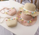 Cappello di paglia per ragazze con borsa 1