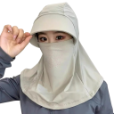Cappello e copertura per il collo da donna con visiera e copertura del viso in poliestere protezione solare per sport e attività all'aperto 2