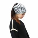 Cappello e scaldacollo da donna 2 in 1 con stampa di grandi lettere Modello morbido in cotone per l'autunno e la primavera 8