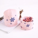 Cappello e scaldacollo per bambini con fiocchi di neve 5