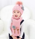Cappello e sciarpa invernali per bambini A205 5