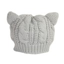 Cappello in maglia invernale da donna con orecchie 3