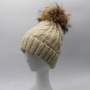 Cappello in maglia invernale per bambini con pompon J3234 3